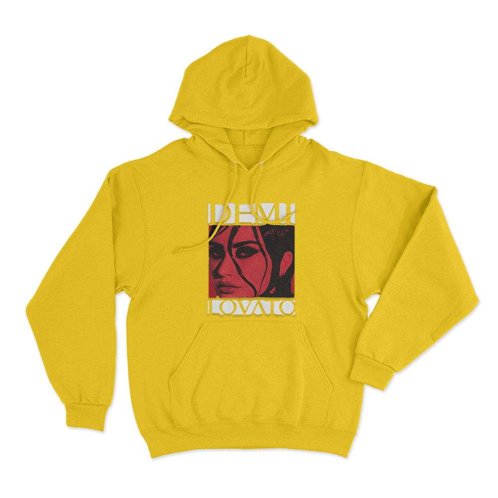 Demi Lovato Portrait Unisex Hoodie Yellow Demi Lovato Portrait Unisex Hoodie Yellow